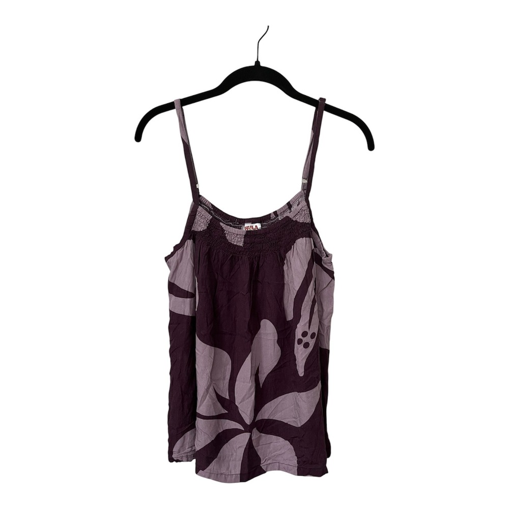 Hawaiian Spaghetti Strap Top Medium Plum Mauve